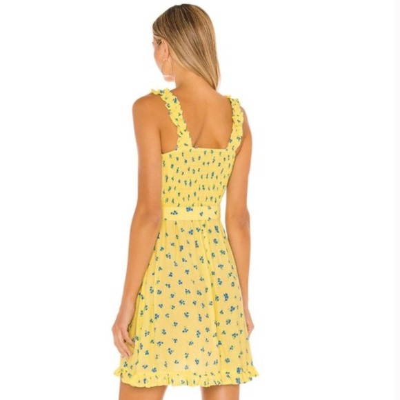 Faithfull the Brand Luda Lemon Mini Dress - Picture 5 of 6